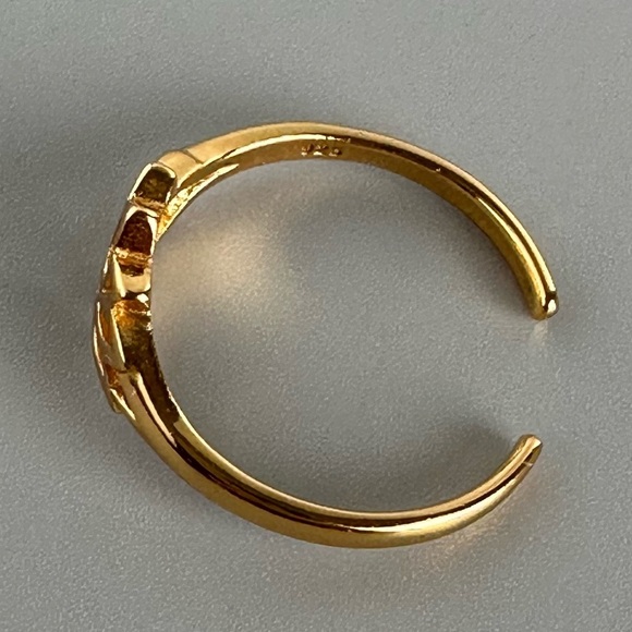 14k Gold Vermeil Lotus Toe Ring - Picture 8 of 10